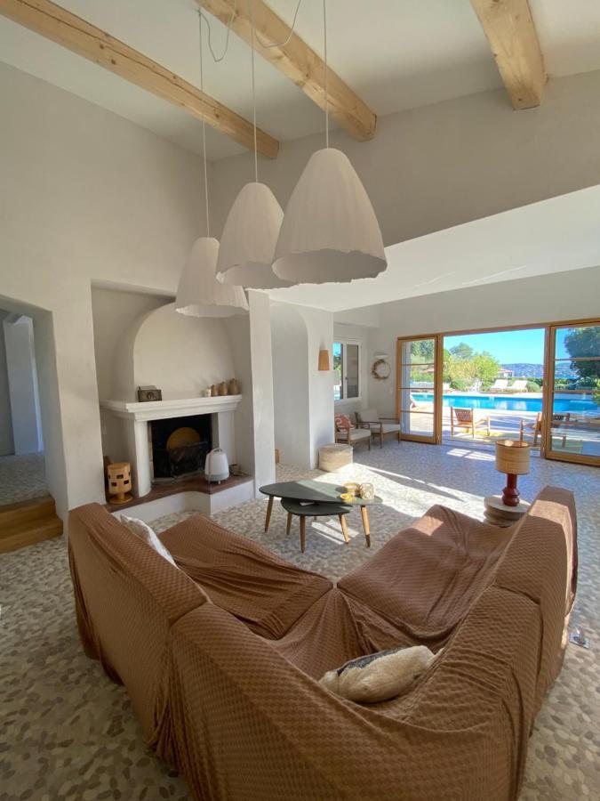 Lovely "Provence" Villa With Sea View, Private Heated Pool, Airco And Beautiful Garden 그리모 외부 사진